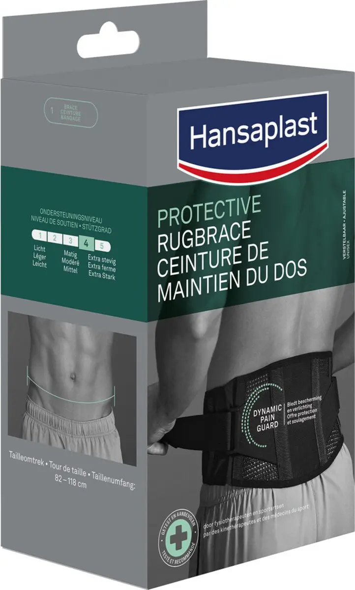 Hansaplast Protective Sport Rugbrace - Zwart - afbeelding 2 van 6