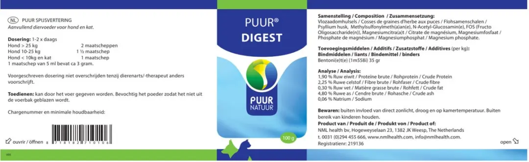 Puur Natuur Spijsvertering 100g - afbeelding 2 van 4
