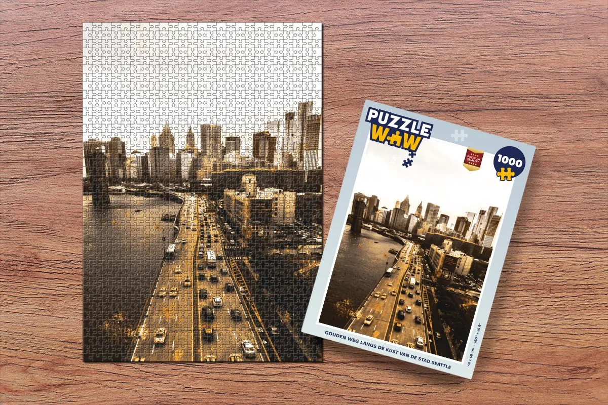 PuzzleWow Seattle Weg Legpuzzel 1000 Stuks - Multicolor
