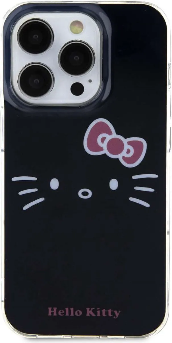 Hello Kitty IML Kitty Face Hoesje iPhone 15 Pro - Zwart - afbeelding 5 van 6