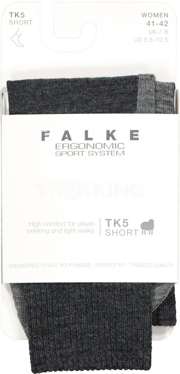 Falke TK5 Short Wandelsokken Dames - Grijs - Maat 37/38