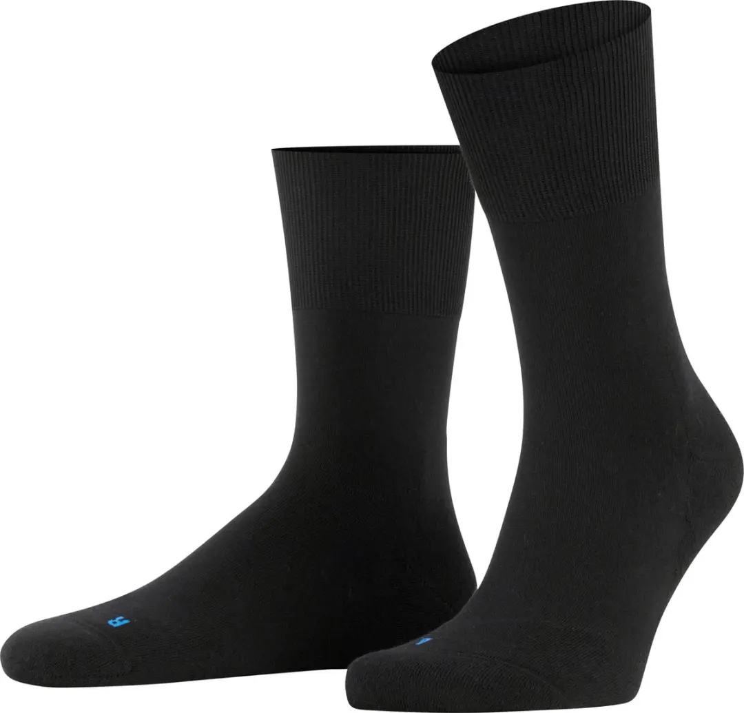 FALKE Run eenkleurig katoen functioneel materiaal sokken unisex zwart