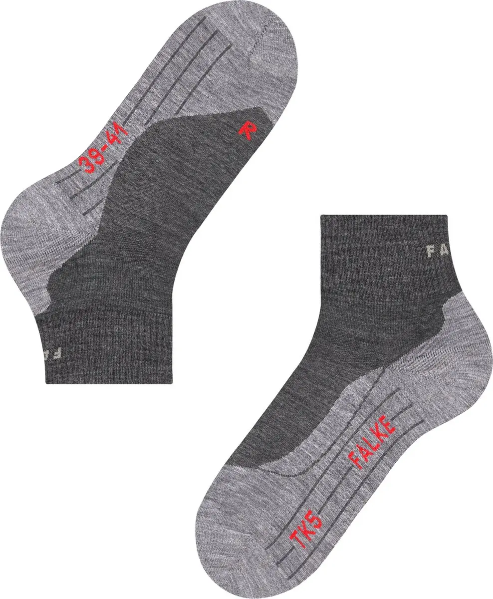 Falke TK5 Short Wandelsokken Heren - Grijs - Maat 39-41