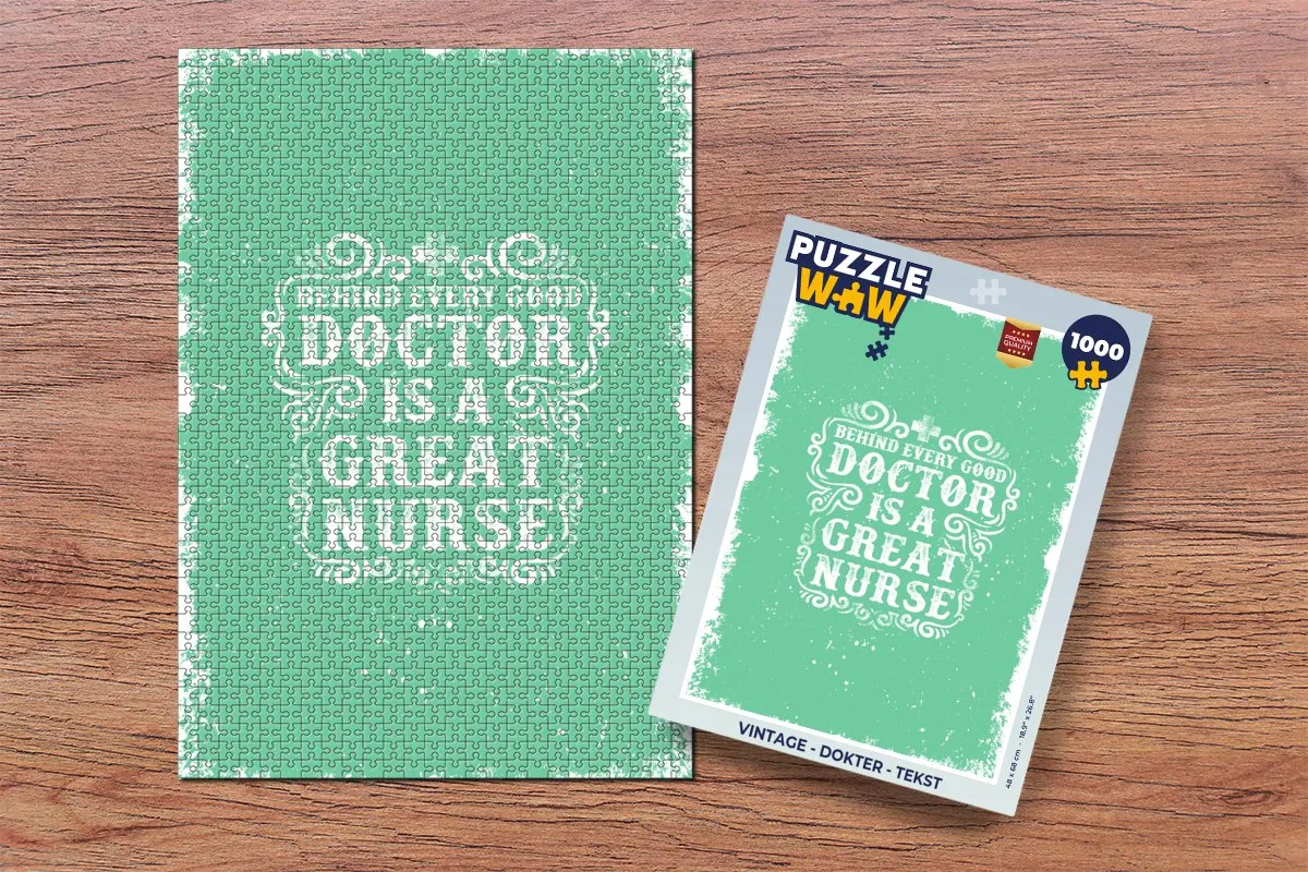 PuzzleWow Vintage Dokter Legpuzzel 1000 Stuks - Multicolor