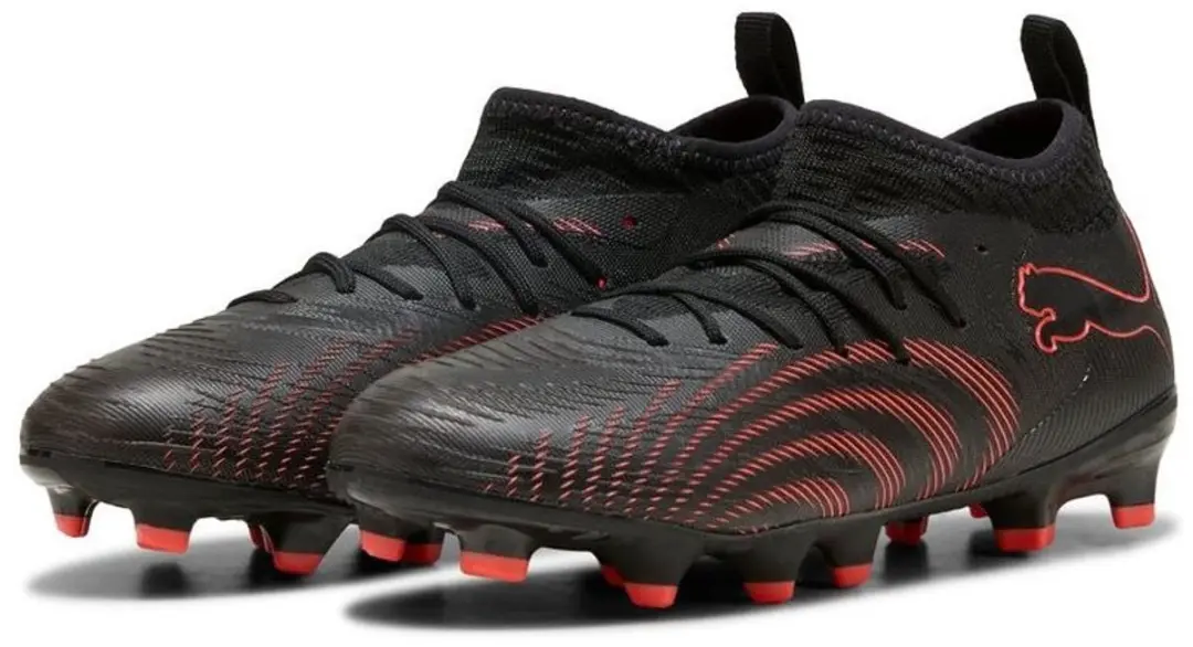 PUMA Future 9 Match Voetbalschoenen Junior 38 - Zwart/Rood