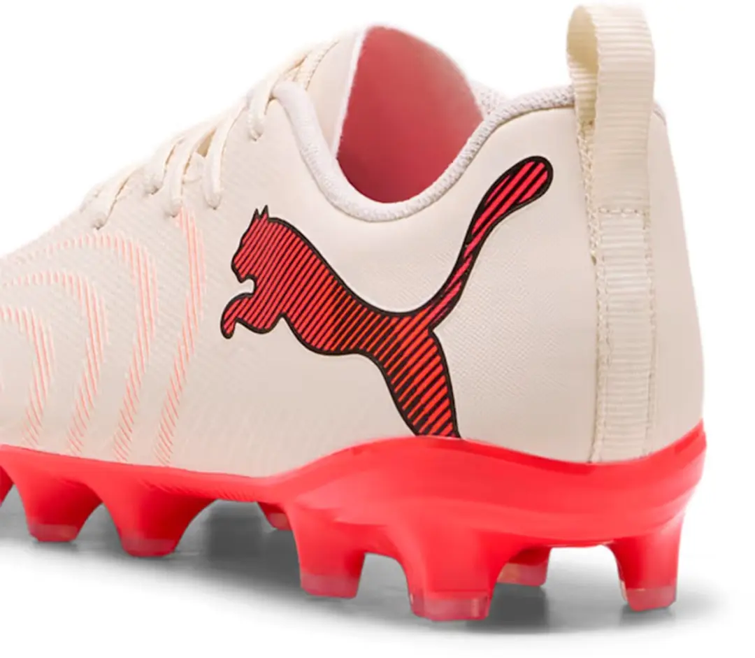 PUMA Future 9 Play FG/AG Jr Sportschoenen 38 - Sugared Almond/Wit/Rood/Zwart