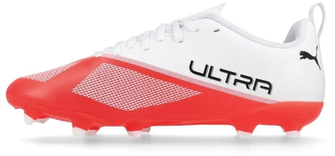 PUMA Ultra 7 Play FG/AG Jr Sportschoenen - 34 - Ultra Red/Black/White