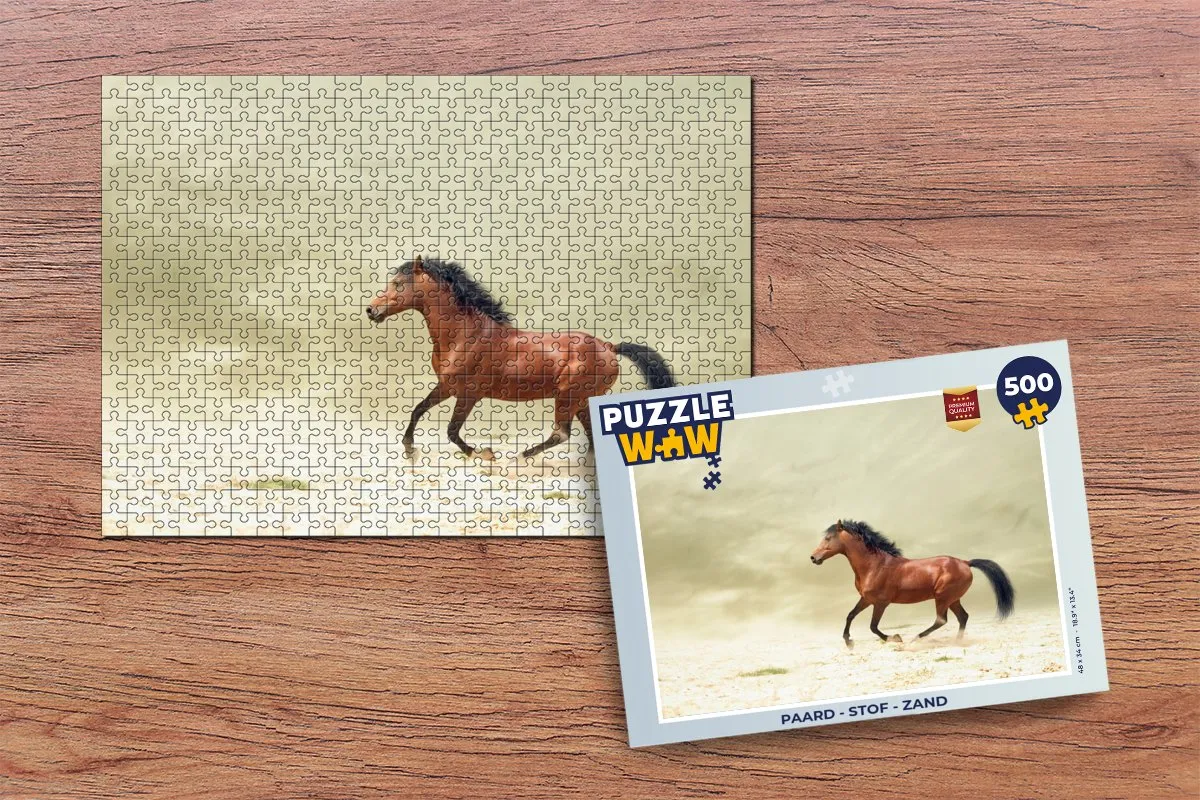 PuzzleWow Paard Legpuzzel 500 Stuks - Multicolor