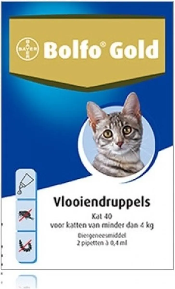 Bolfo Elanco Vlooiendruppels Kat - 2 Pipetten - afbeelding 2 van 4