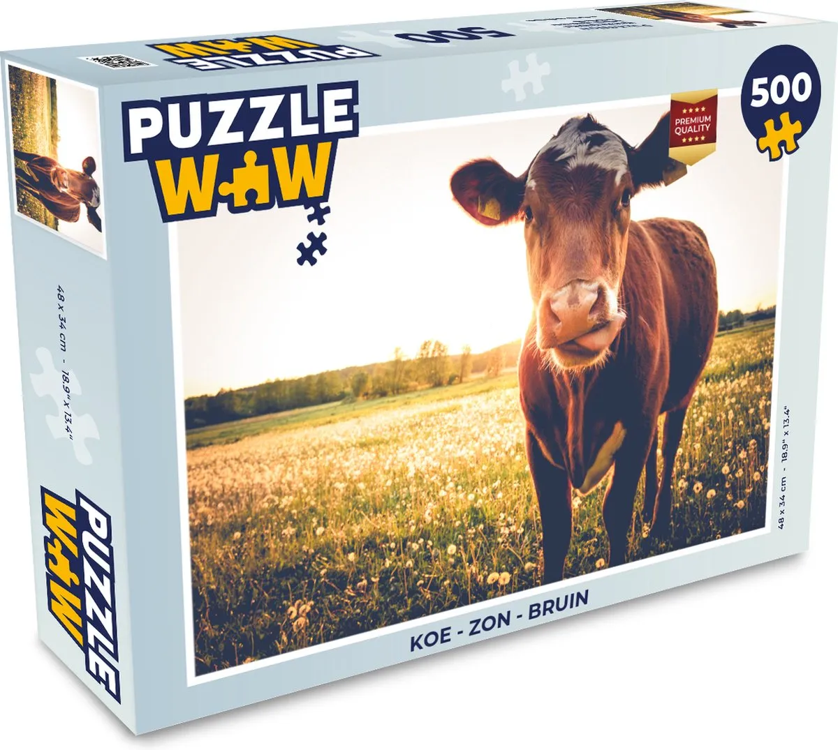 PuzzleWow Legpuzzel Koe 500 Stuks