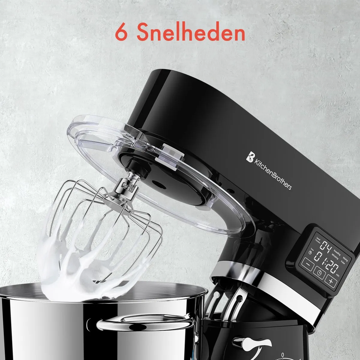 KitchenBrothers Keukenrobot 1400W - Zwart