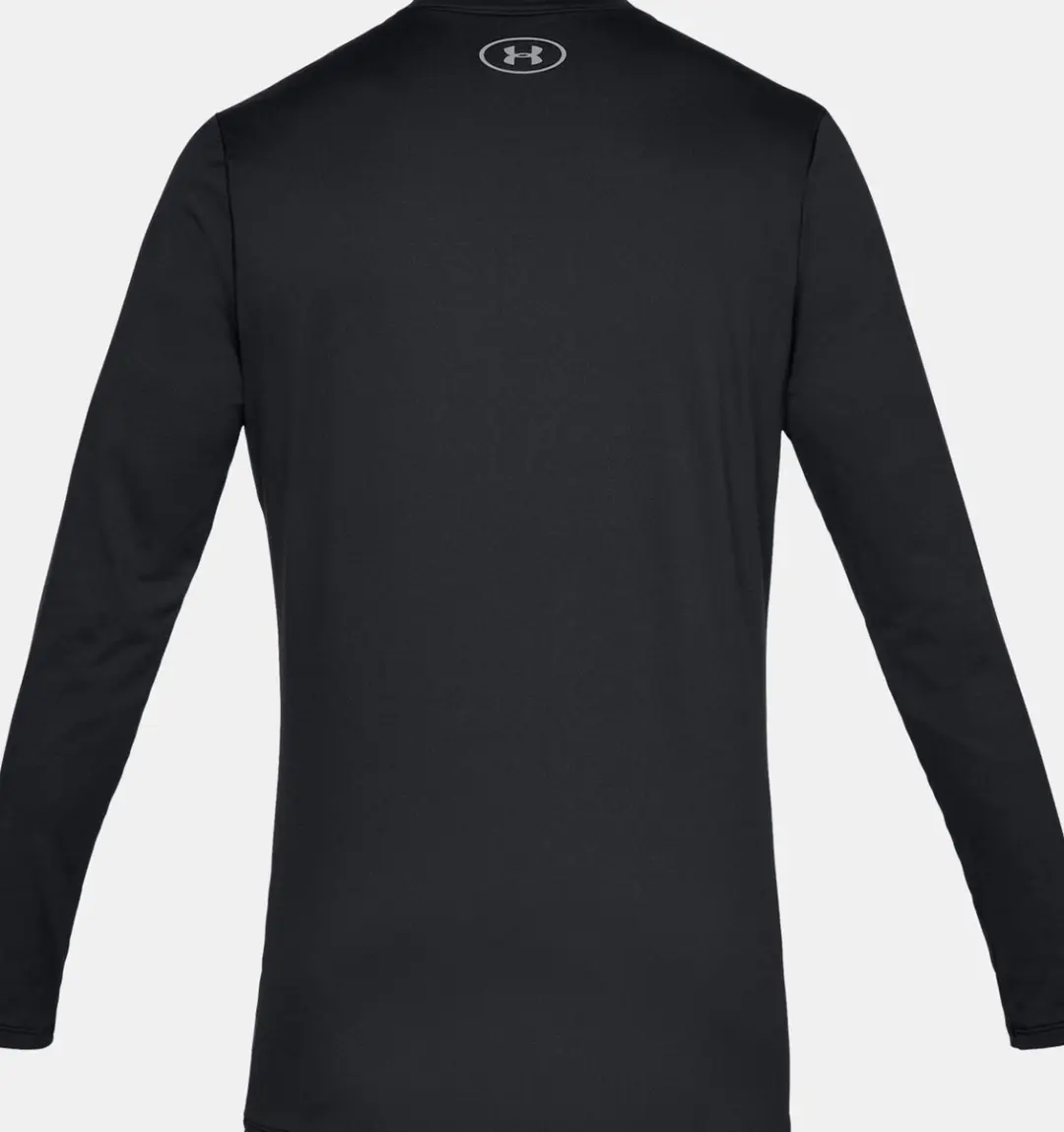 Under Armour UA CG Armour Fitted Mock Heren Sporttrui S - Zwart/Wit