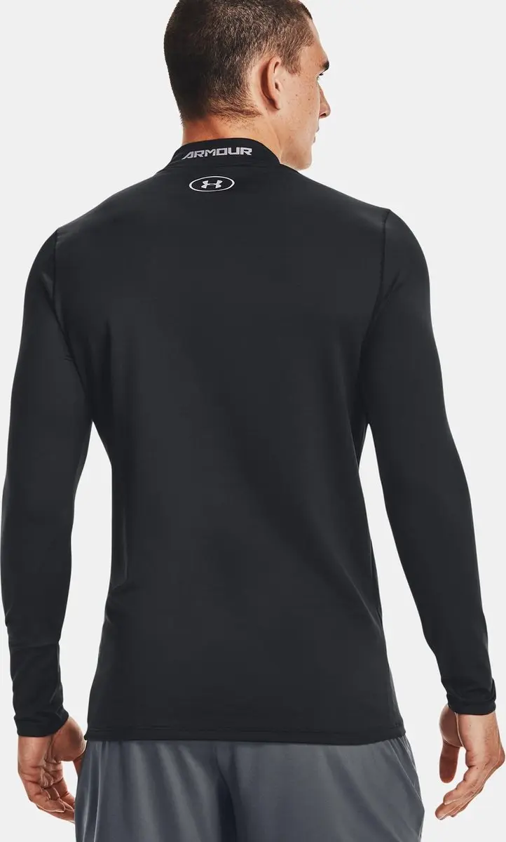 Under Armour UA CG Armour Fitted Mock Heren Sporttrui S - Zwart/Wit