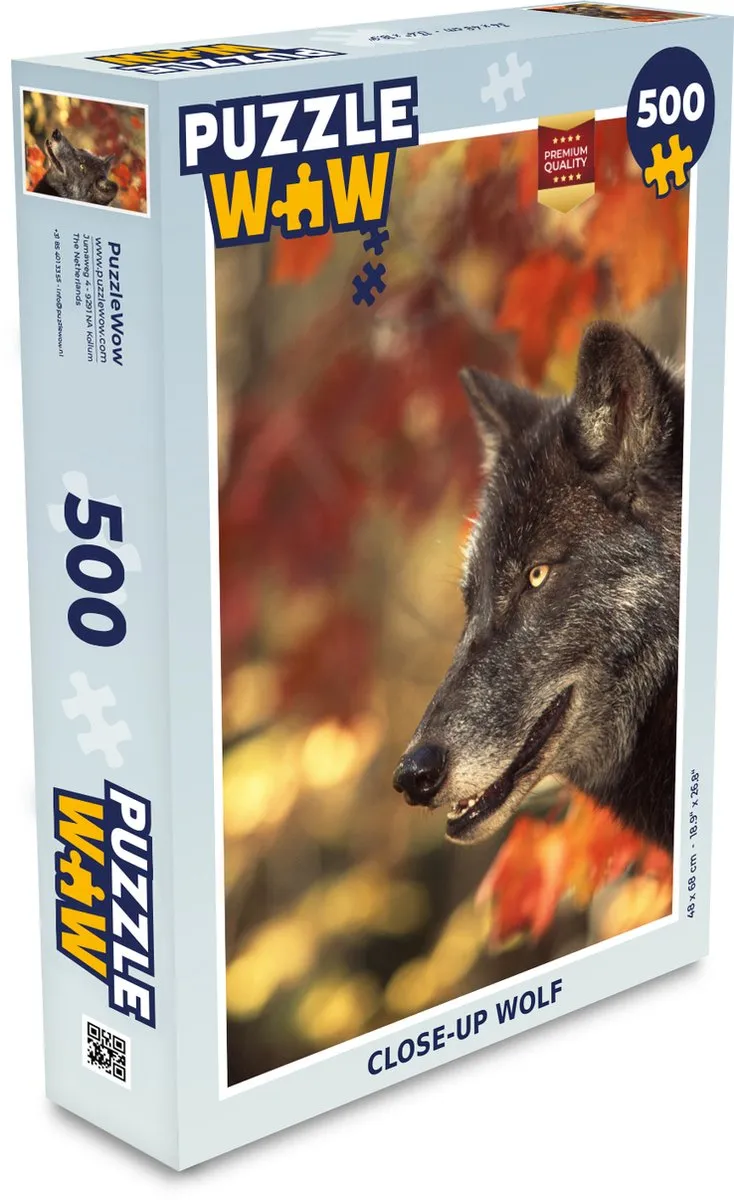 PuzzleWow Close Up Bladeren Legpuzzel 500 Stuks - Multicolor