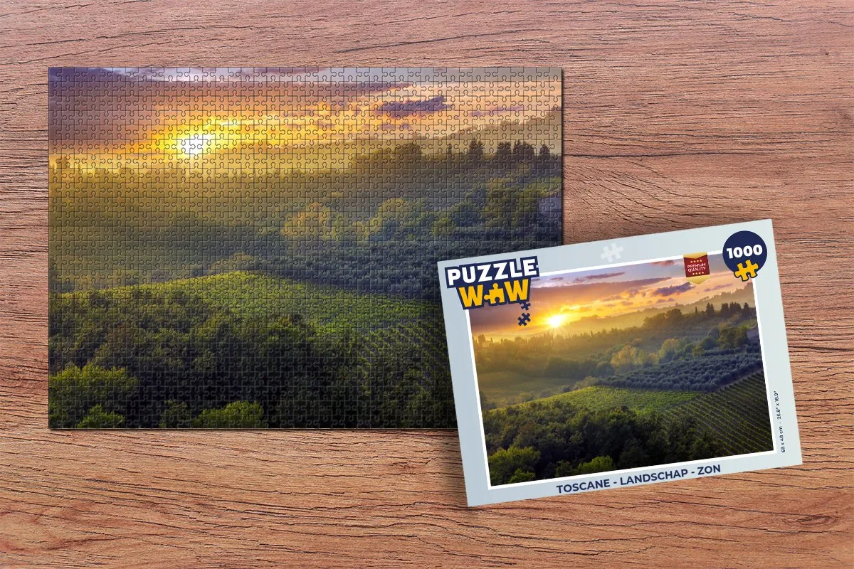 PuzzleWow Toscane Legpuzzel 1000 Stuks - Multicolor