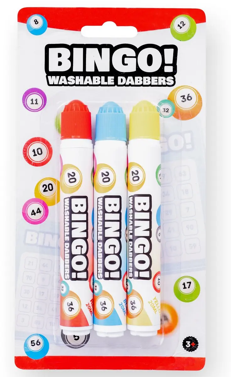 HOT Games Bingo Dabbers 3 Stuks - Rood Groen Blauw 20ml