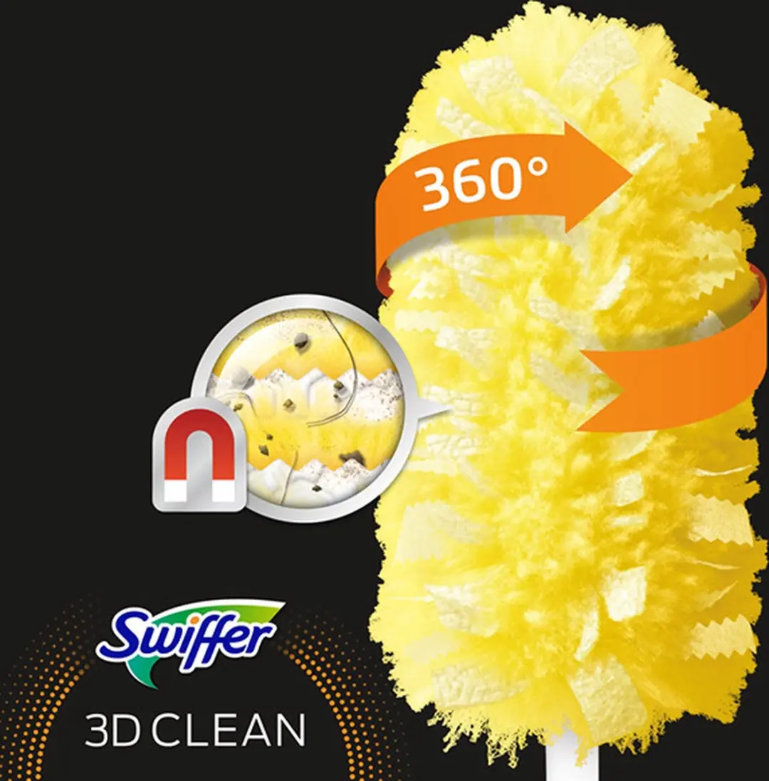 Swiffer Duster Navulling 360° - 5 Stofdoekjes Geel - afbeelding 6 van 6