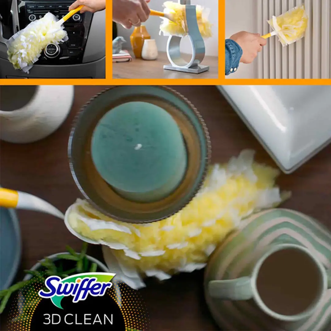 Swiffer Duster Navulling 360° - 5 Stofdoekjes Geel - afbeelding 5 van 6