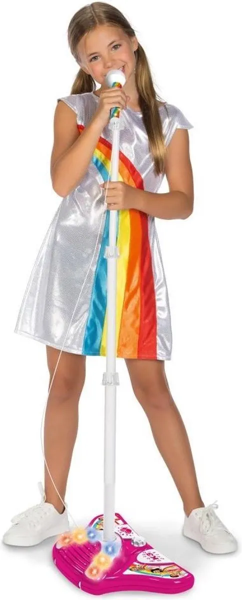 K3 Regenboog Verkleedjurk 134 - Zilver