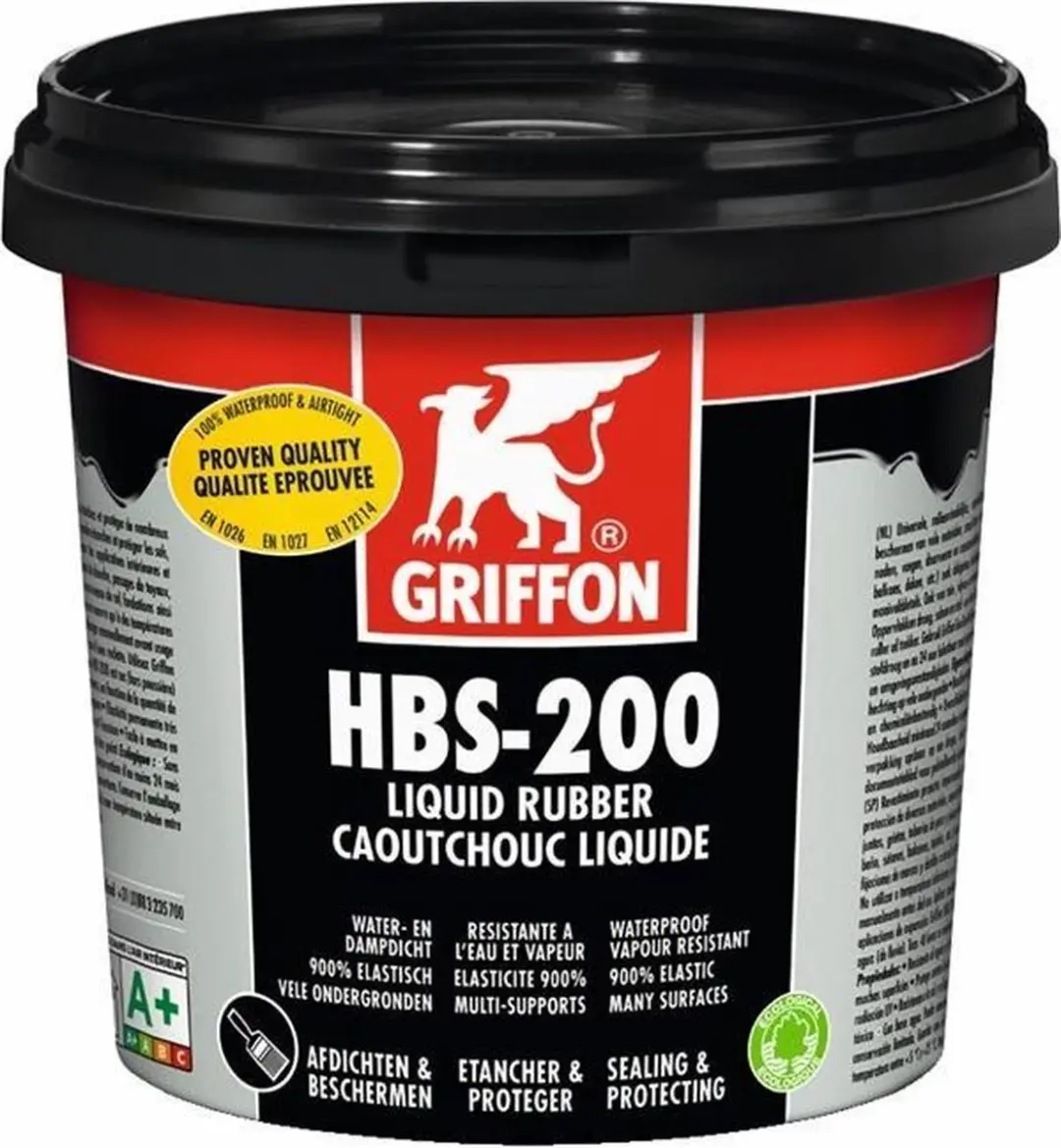 Griffon Vloeibaar Rubber HBS-200 1L - Zwart - afbeelding 6 van 6