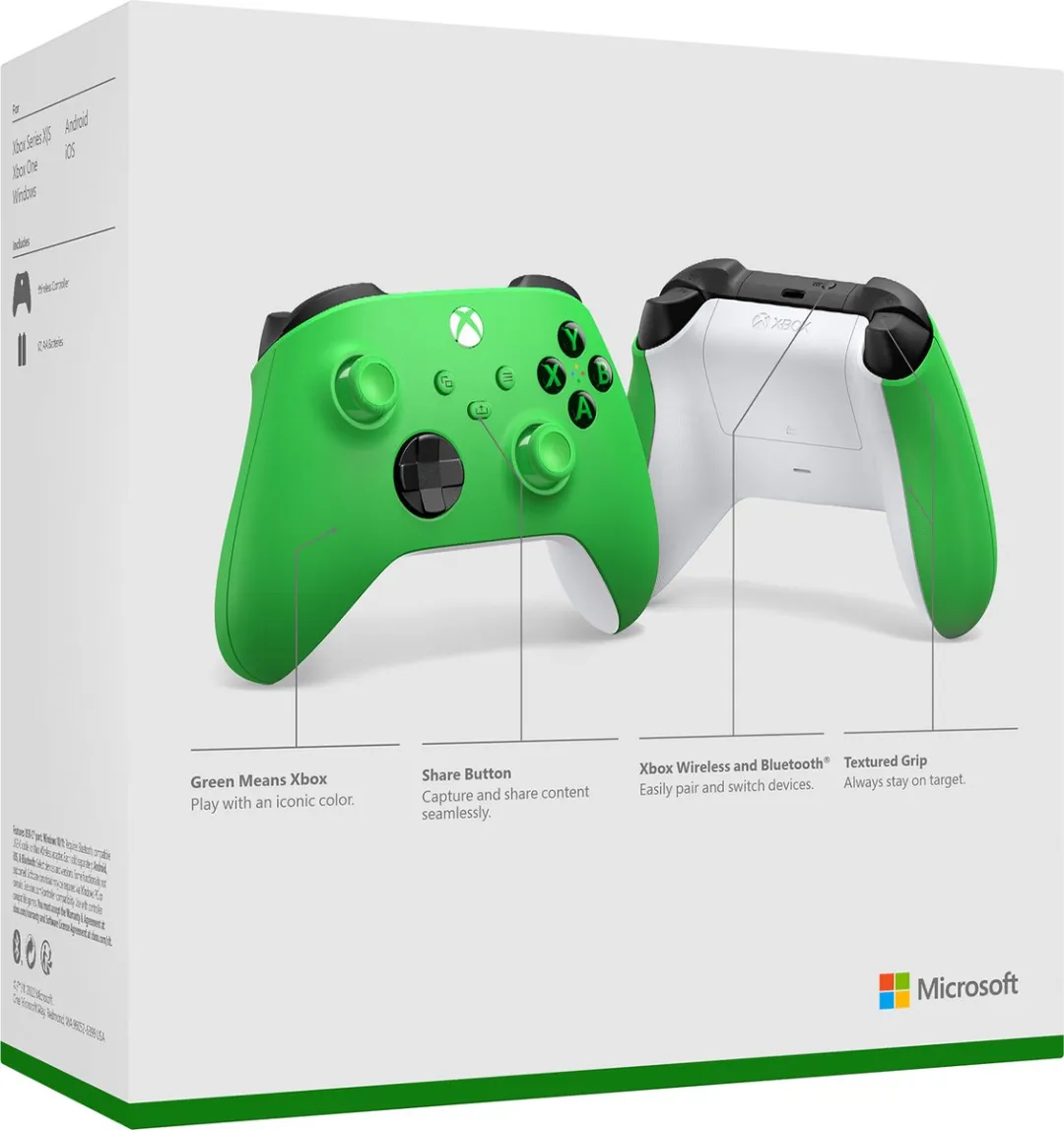 Xbox Draadloze Controller Velocity Green - Series X/S & Xbox One