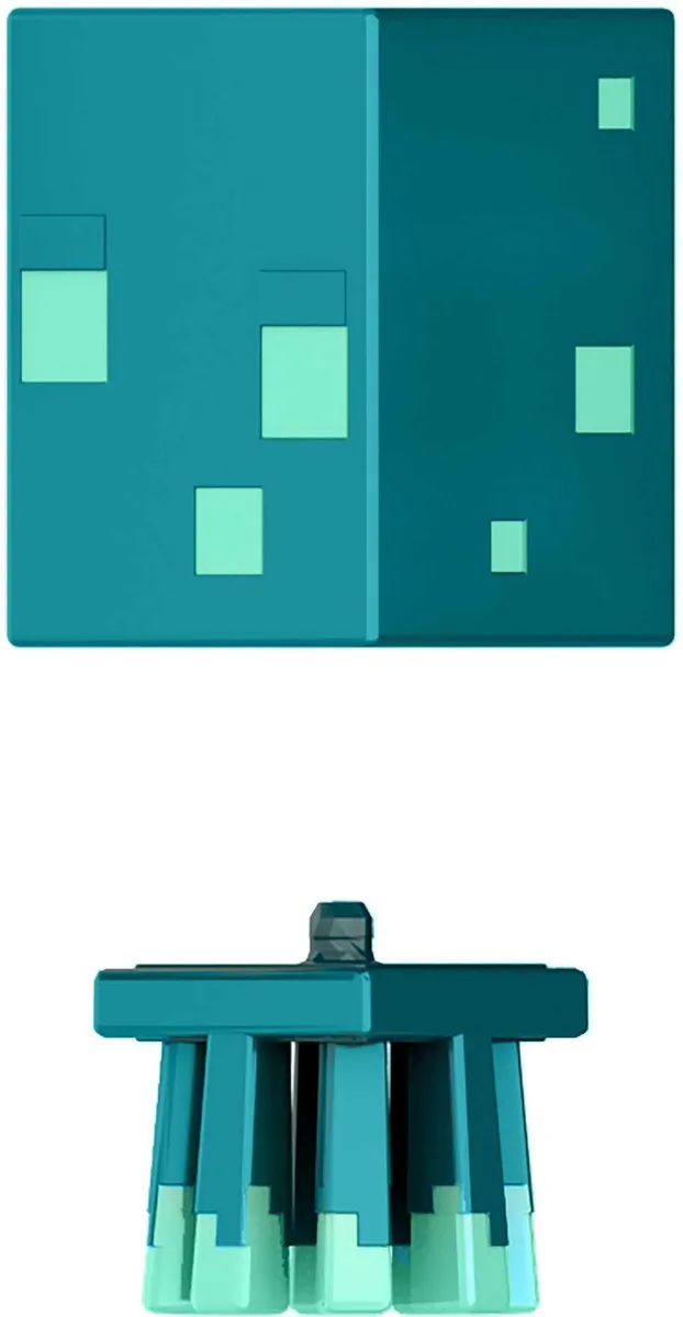 Minecraft Mob Heads Minis HDW03 - Speelfiguur - Turquoise