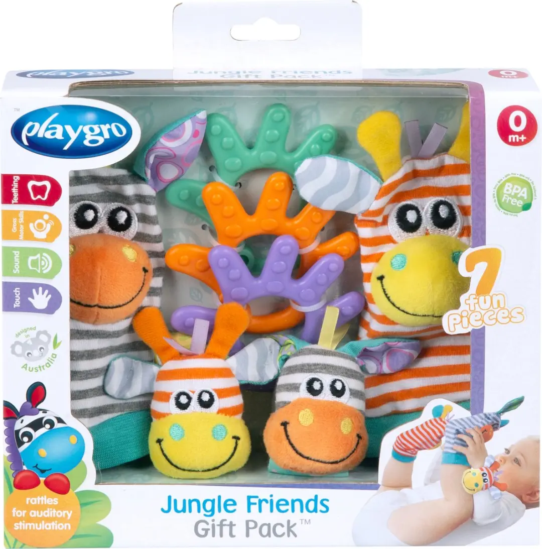 Playgro Jungle Friends Rammelaar Geschenkset