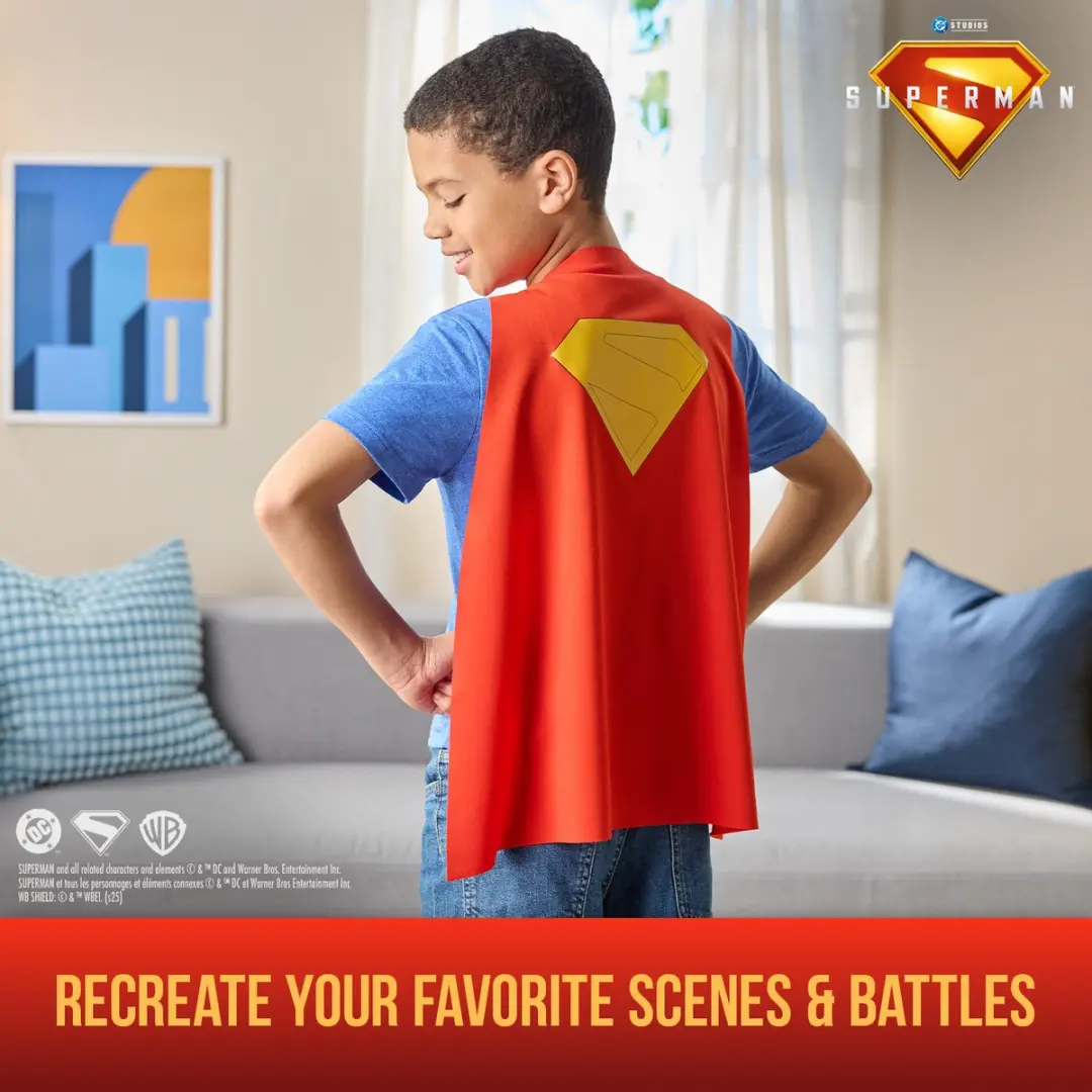 Spin Master DC Comics Superman Power Cape Set - 3-delig - Geel/Grijs/Rood