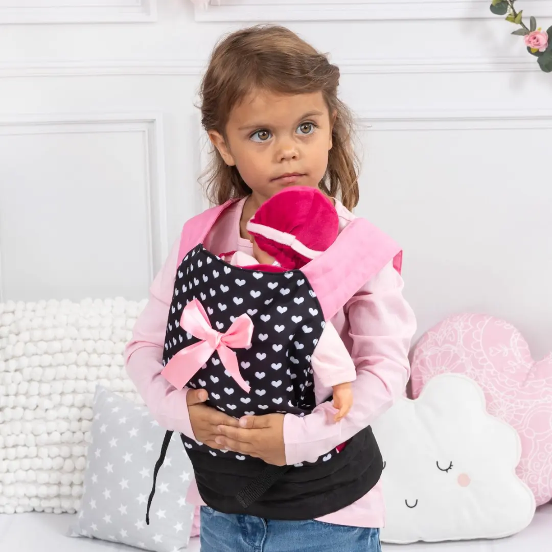 Bayer Design Poppendrager EasyCarry - Babypop - Roze/Zwart