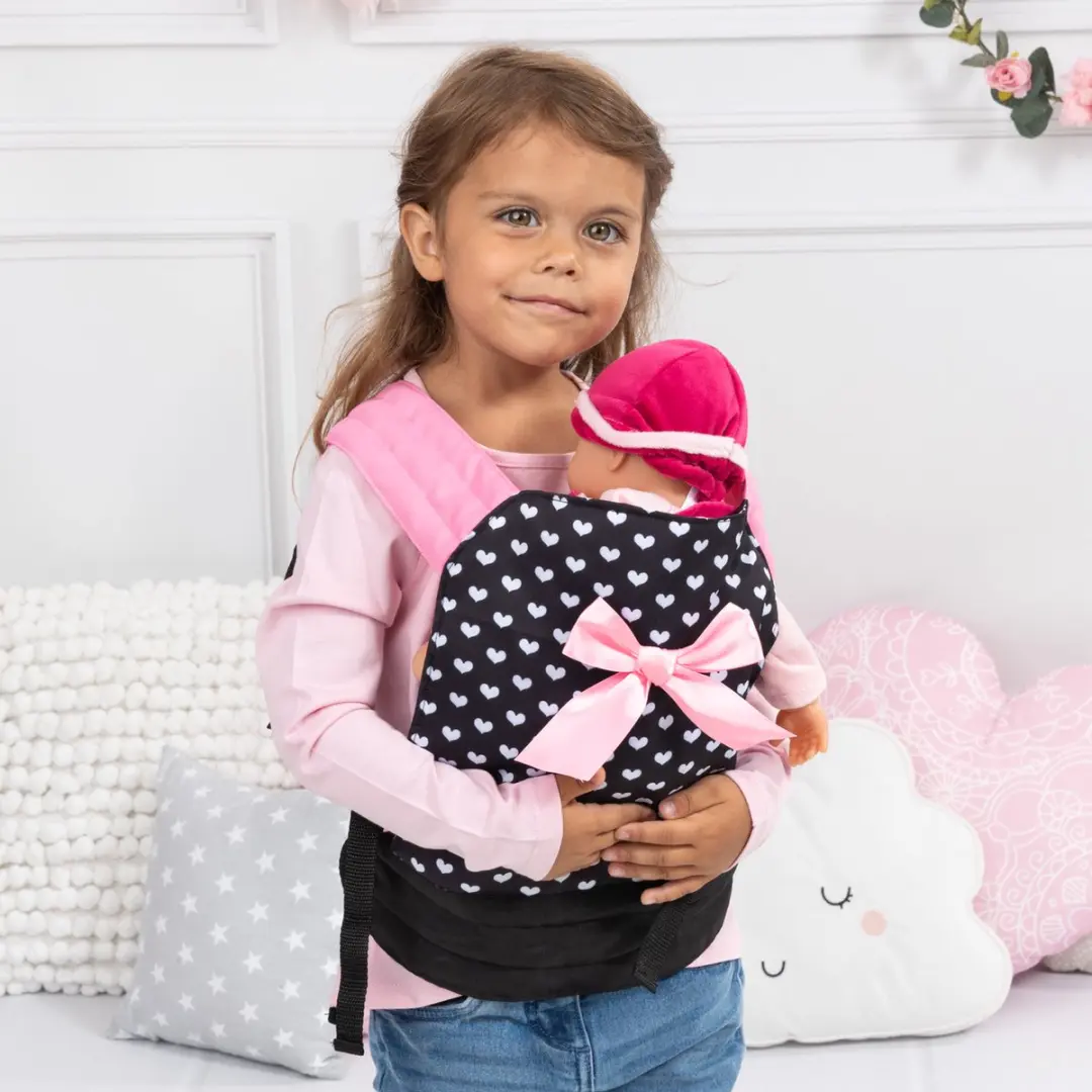 Bayer Design Poppendrager EasyCarry - Babypop - Roze/Zwart