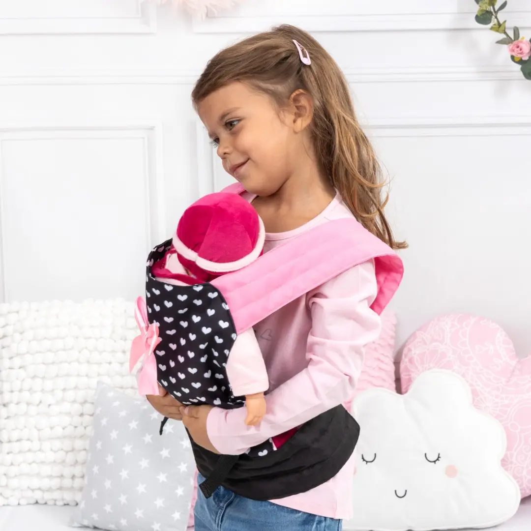 Bayer Design Poppendrager EasyCarry - Babypop - Roze/Zwart