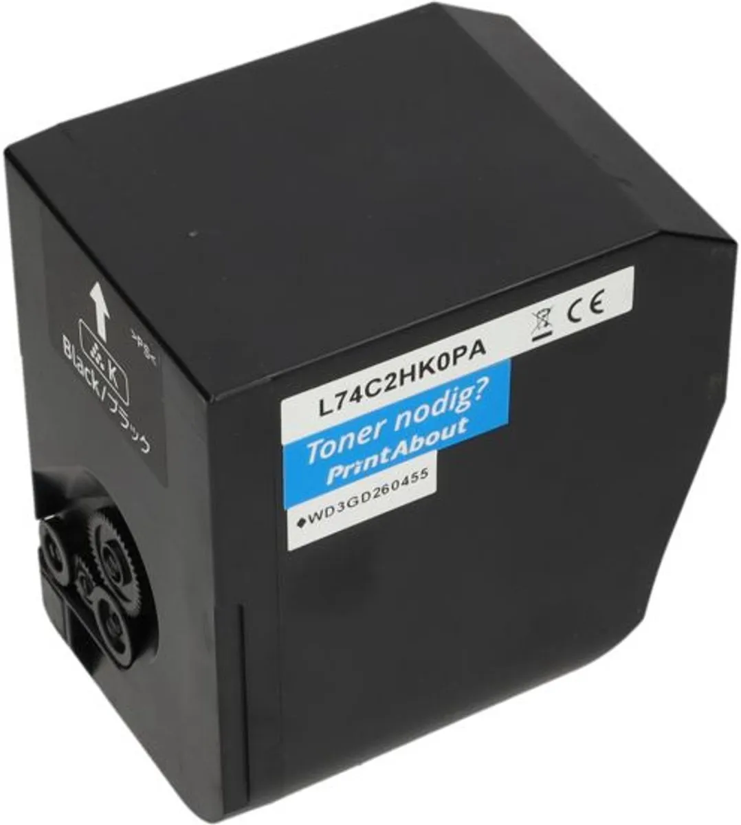 PrintAbout Lexmark 74C2HK0 Toner Zwart - 22.000