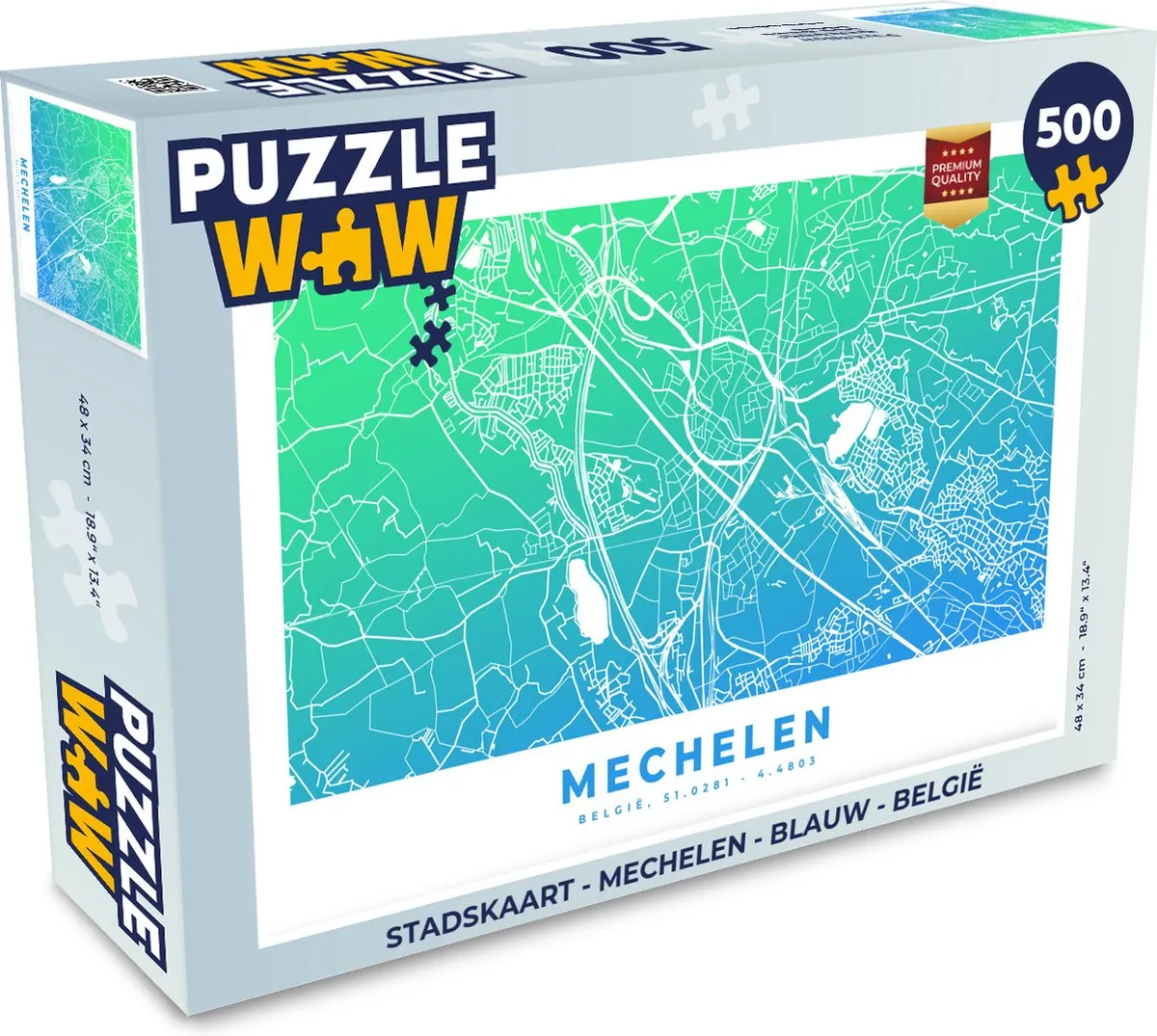 PuzzleWow Mechelen Legpuzzel 500 Stuks