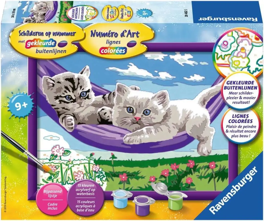 Ravensburger Schilderen op nummer Kittens in de Hangmat