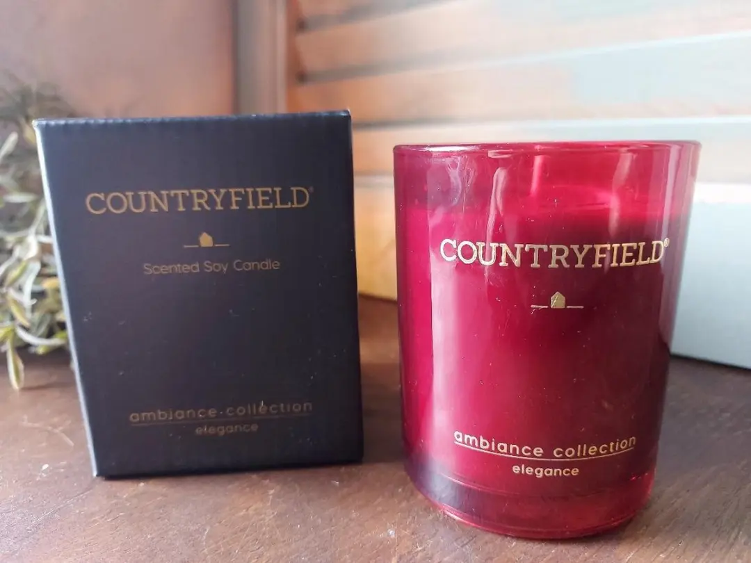 Countryfield Geurkaars Elegance - Rood - 24 uur