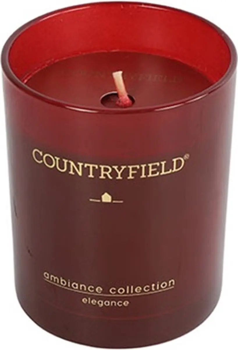Countryfield Geurkaars Elegance - Rood - 24 uur