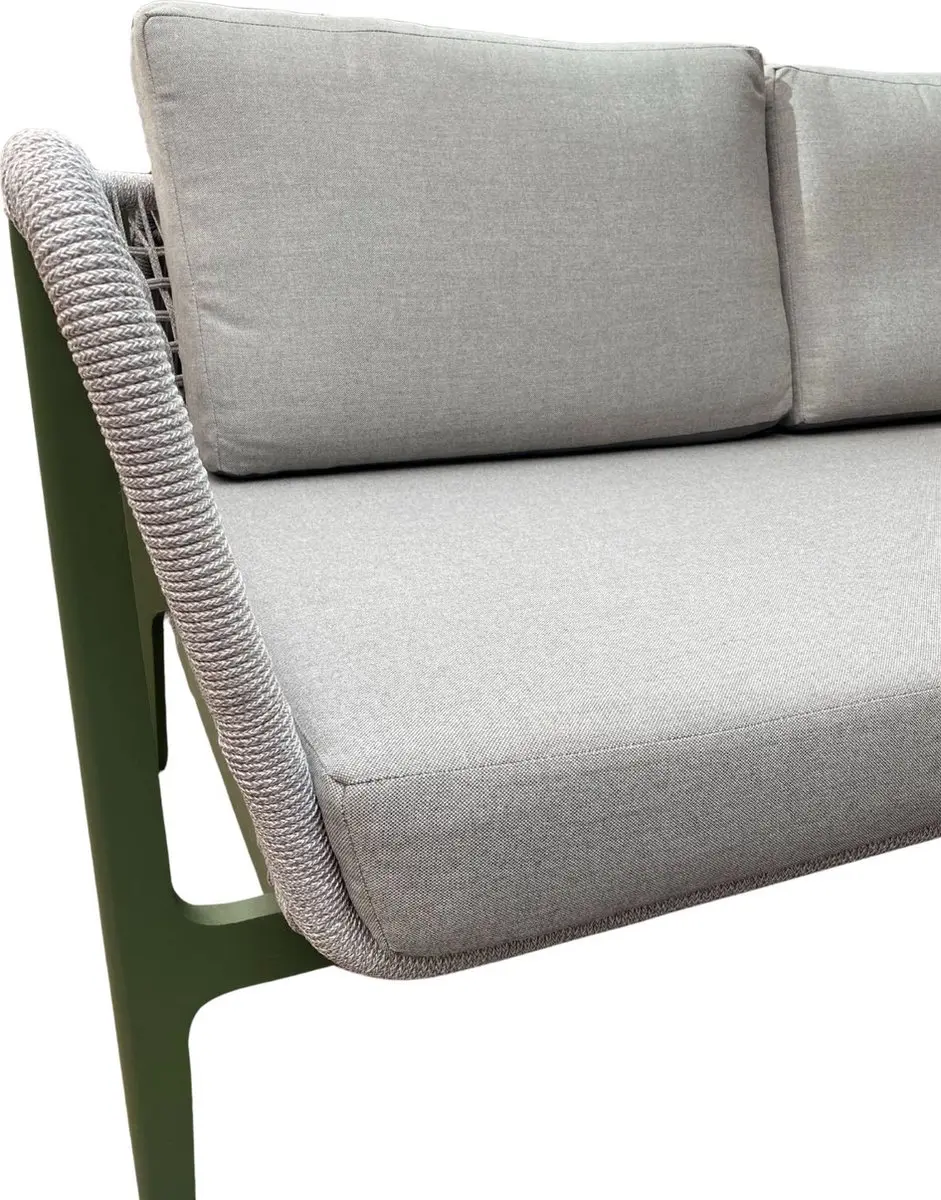 Tierra Outdoor Montreal Loungetafel Hoekbank - 5 Zitplekken - Groen/Lichtgrijs - afbeelding 5 van 5