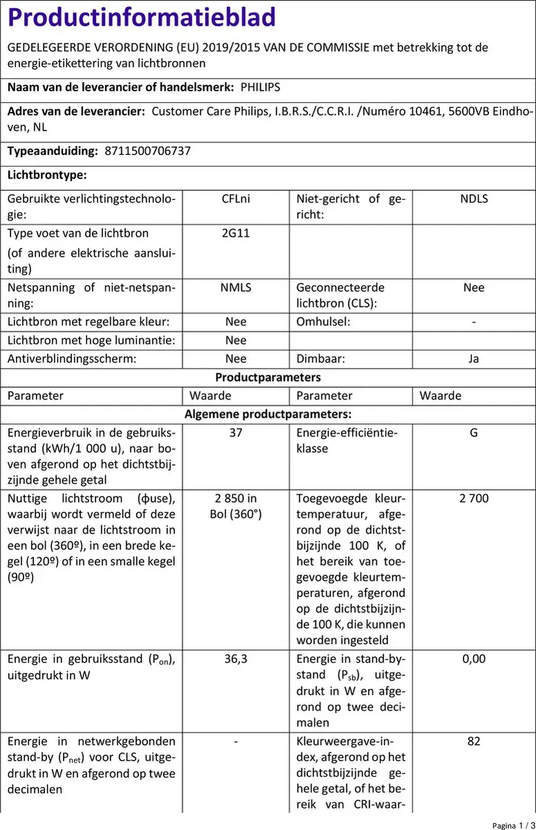 Philips UV Vervangingslamp 36W - afbeelding 2 van 6