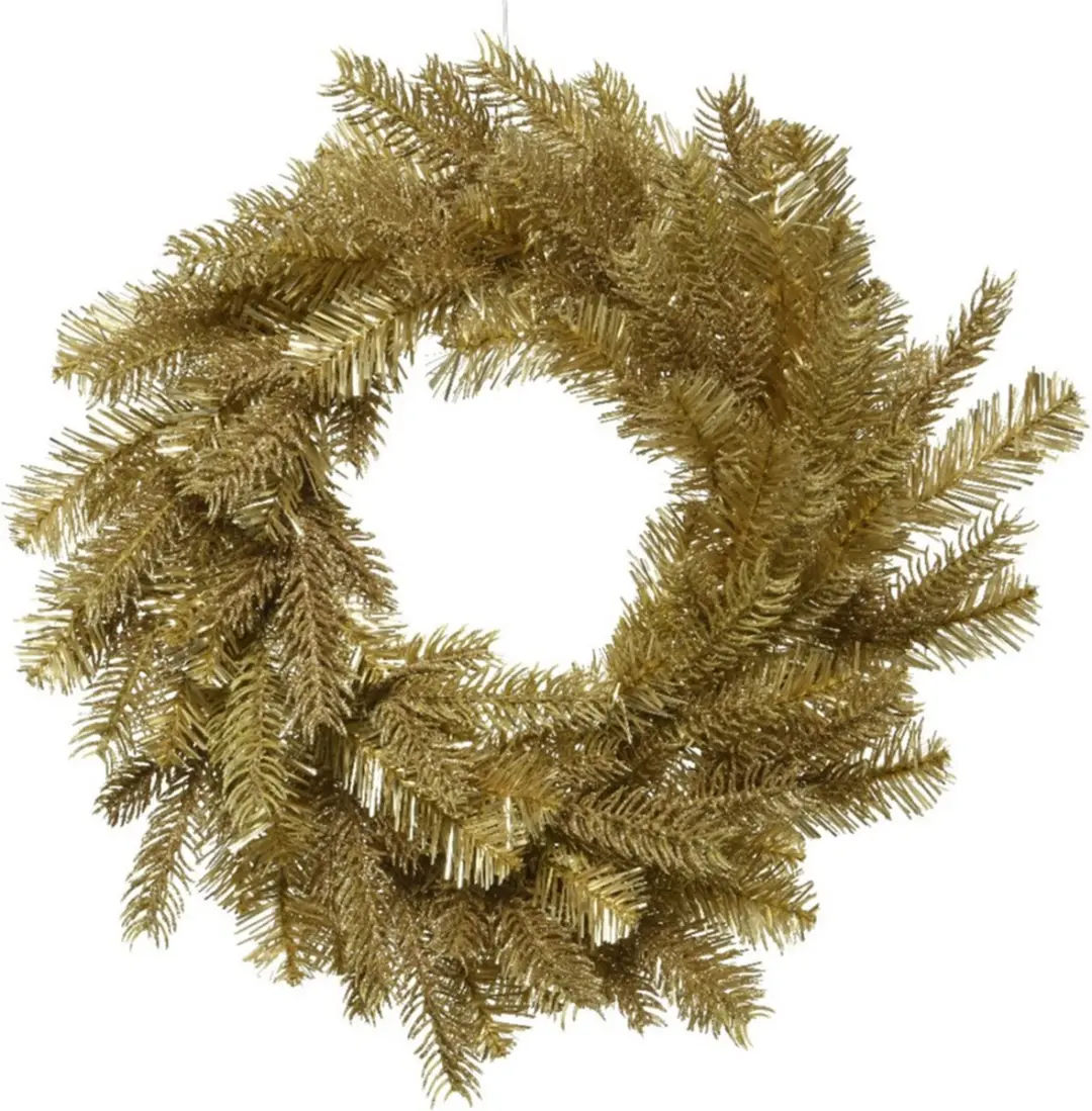 Decoris Kerstkrans Goud Glitter 50cm