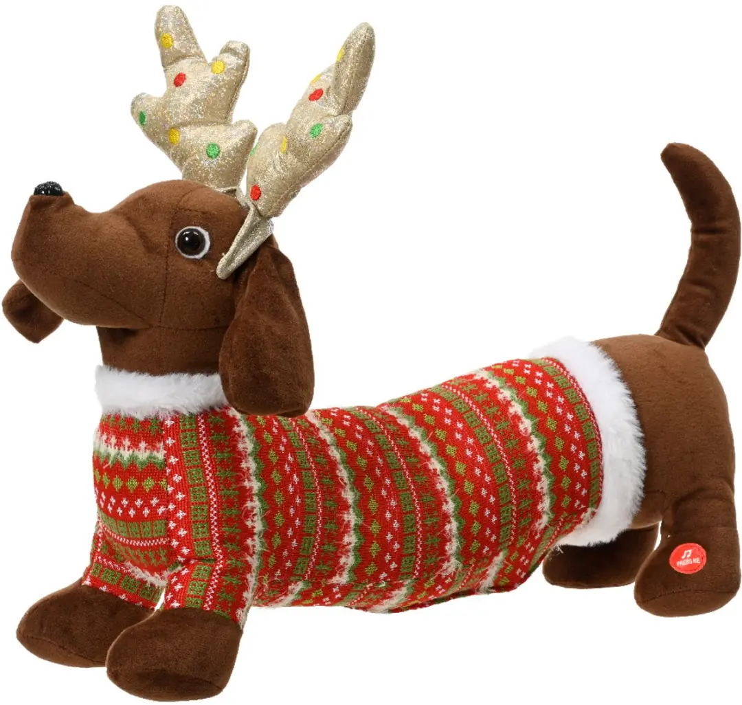 Decoris Kerstdecoratie Teckel Staand