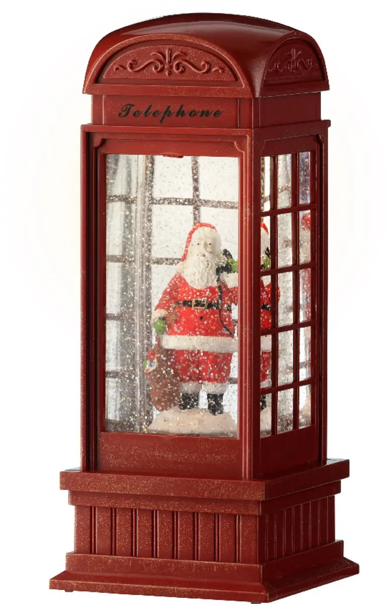 Lumineo Kerst Waterspinner Telefooncel - 25cm - Warm wit licht - afbeelding 3 van 6