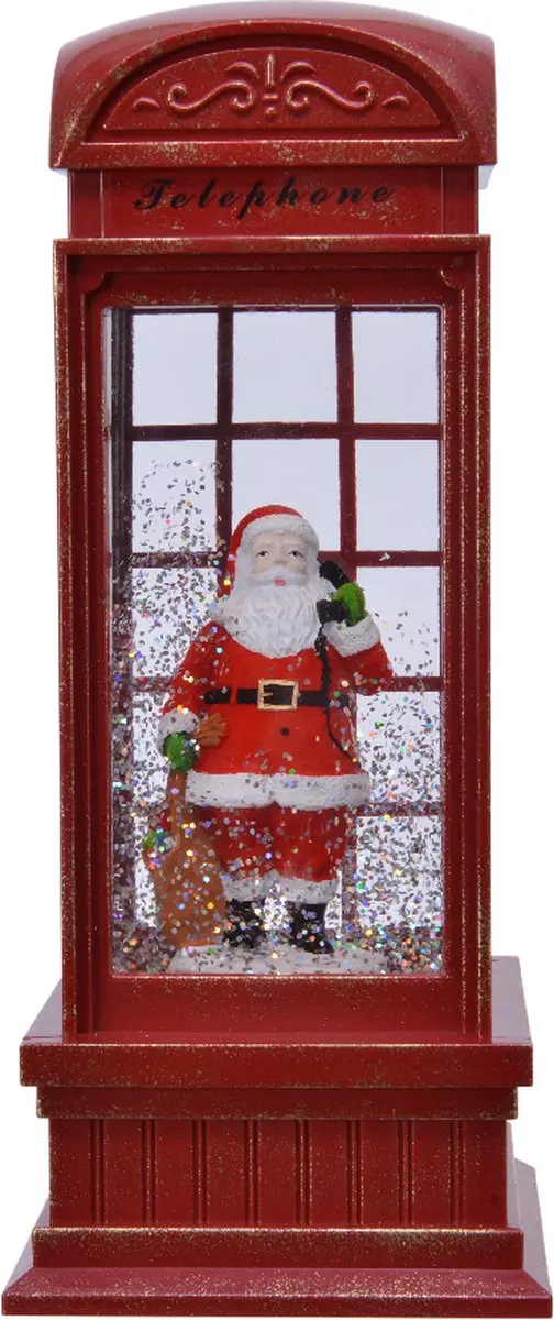 Lumineo Kerst Waterspinner Telefooncel - 25cm - Warm wit licht - afbeelding 6 van 6