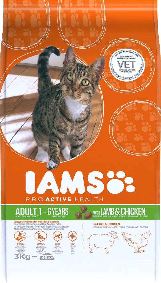 Iams Adult Kattenvoer Lam 3kg