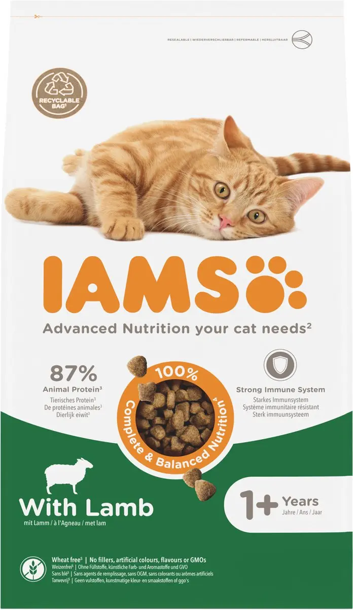 Iams Adult Kattenvoer Lam 3kg