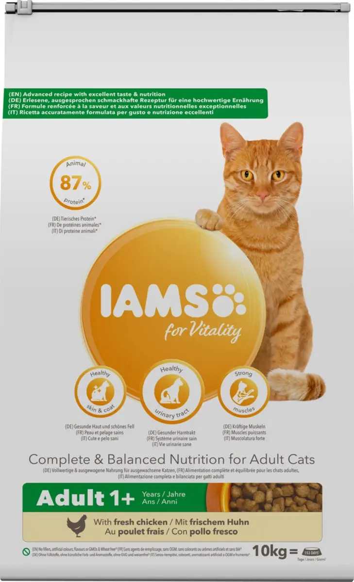 Iams Proactive Health Adult Kattenvoer Kip 10kg
