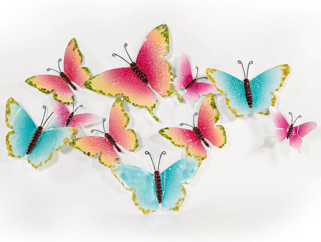 Wanddeco Set Vlinders 78 x 5 x 48 cm