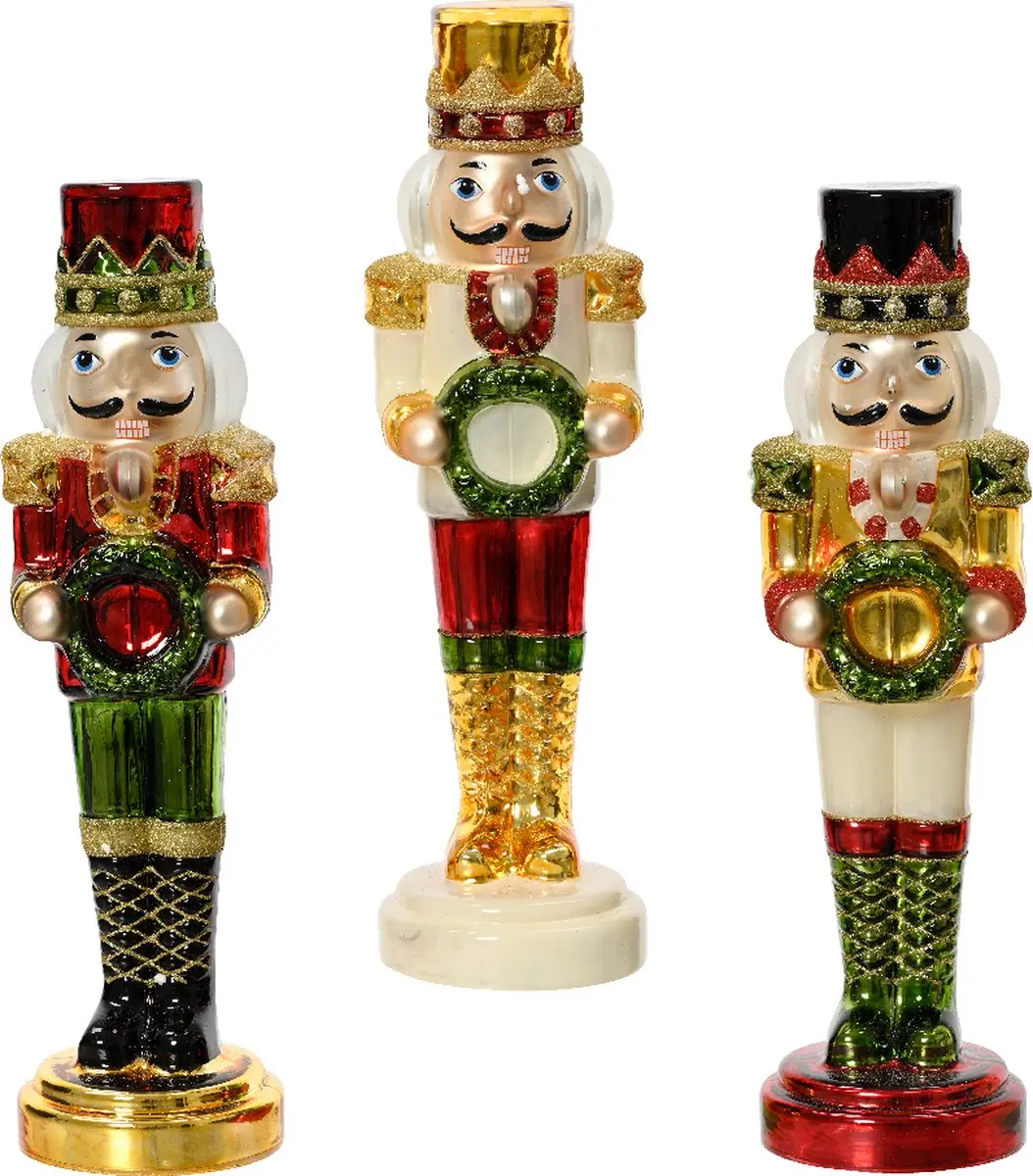 Decoris Notenkraker Kerst Glas 32cm