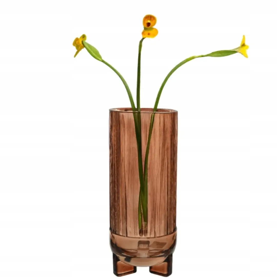 Glazen vaas voor decoratieve bloemen 28 x 12 cm 1 st.