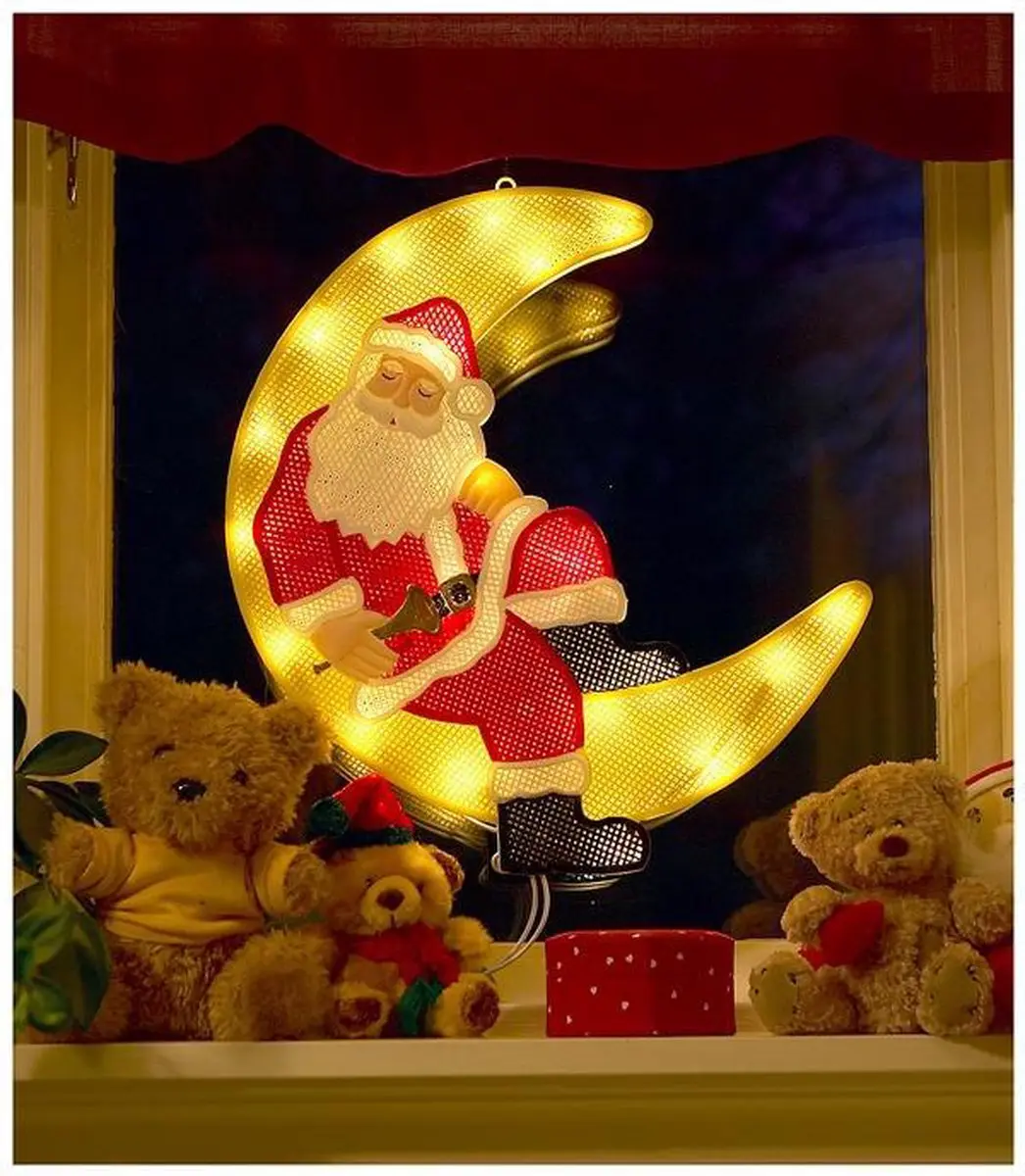Konstsmide LED Kerstman Raamdecoratie 40cm - 20 LEDs - Warm wit - afbeelding 5 van 6