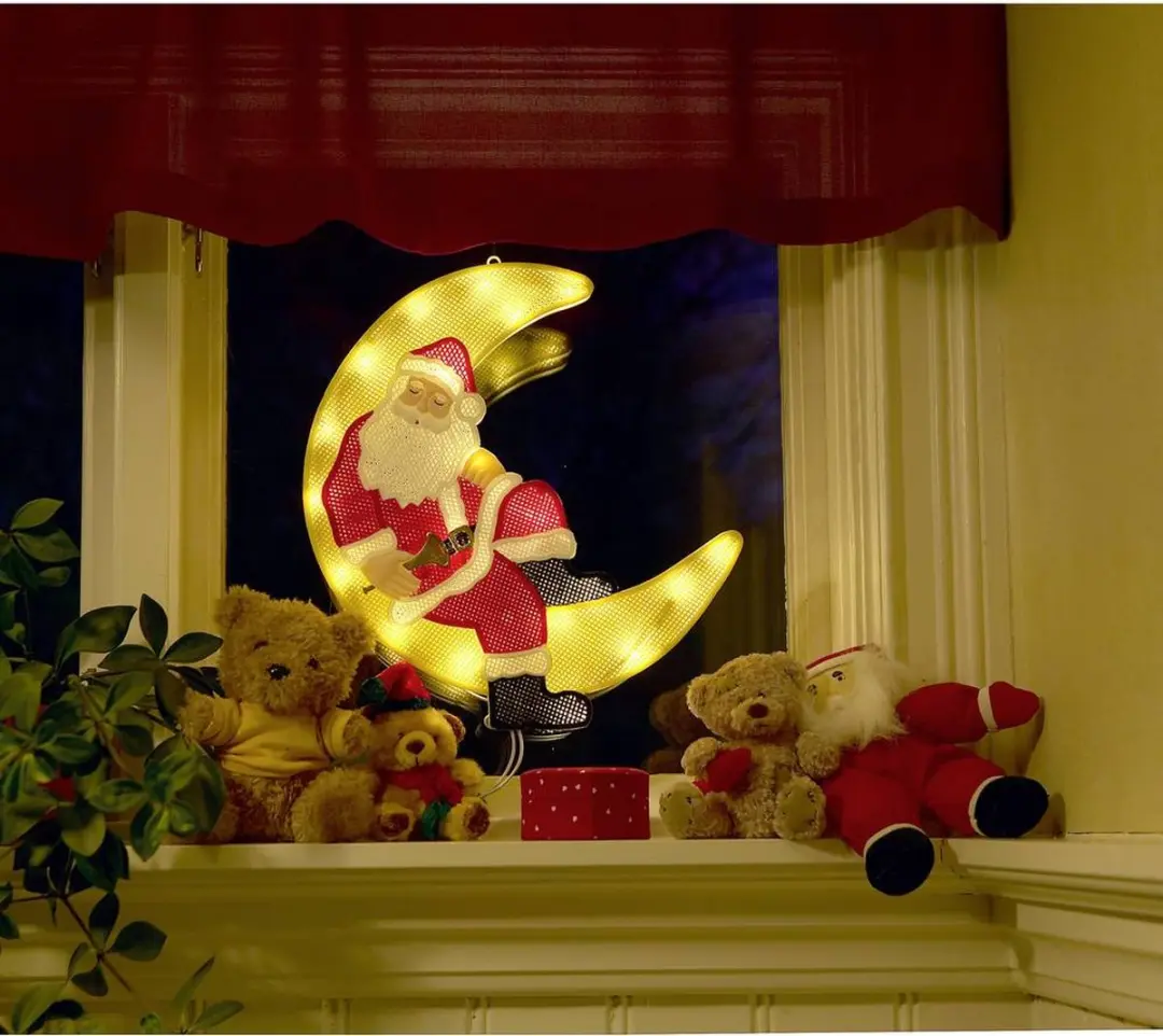 Konstsmide LED Kerstman Raamdecoratie 40cm - 20 LEDs - Warm wit - afbeelding 3 van 6